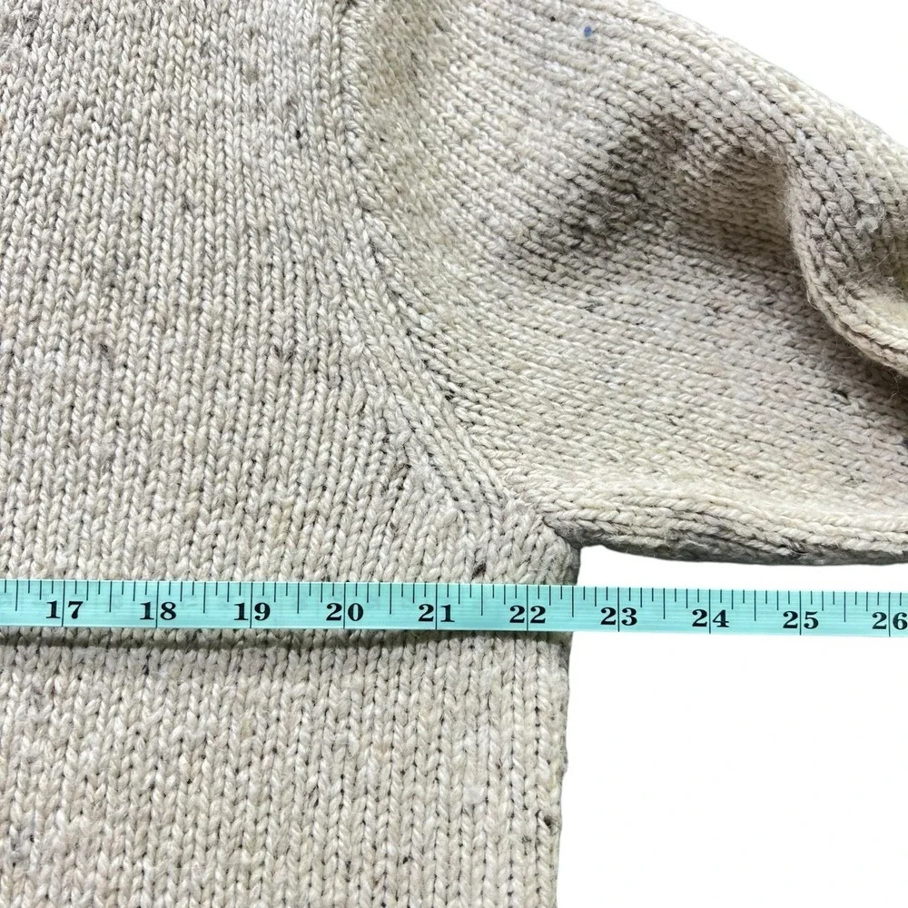 VTG Polo Ralph Lauren Alpaca Wool Blend Sweater Buttons Knit Beige Y2K Mens L